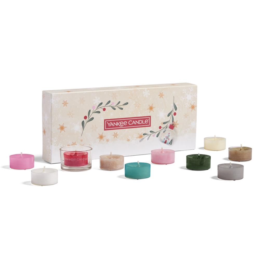 Yankee Candle 10 Tea Light & Holder Christmas Gift Set £8.99